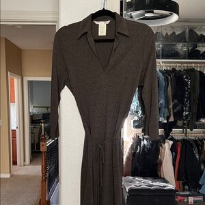 Max Studio Long Sleeve Belted Dress